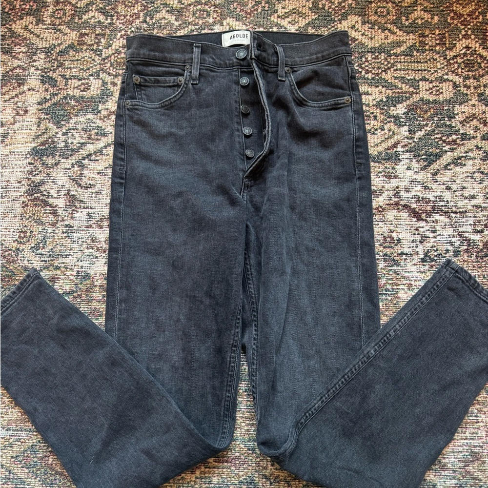 Agolde Women's Skinny Jeans in Dark Gray